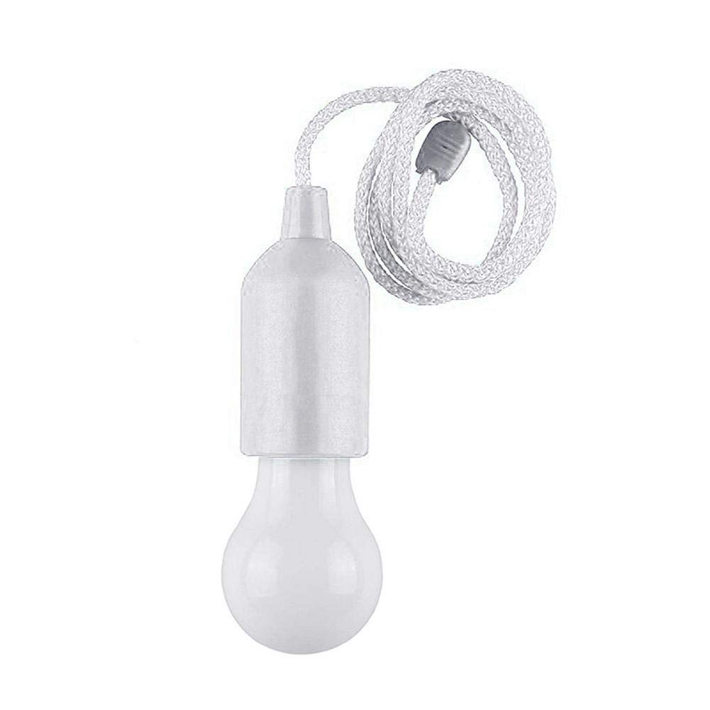 Pull Cord Light Bulb Battery Operated LED Bulb Light Hanging Lamp On Rope (No Battery) Colorful LED Bulb Child LED Hanging Light for Birthday Party Lighting Indoor Outdoor Lights Decor