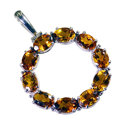 Pendentif citrine argent 925 charme ovale médaillon mode pour votre quotidien