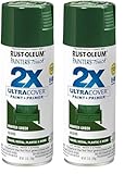 Rust-Oleum 249111 Painter's Touch 2X Ultra Cover Spray Paint, 12 oz, Gloss Hunter Green (Pack of 2)