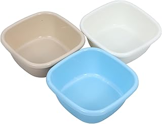 فوميز. 3 قطع حوض غسيل الاطباق مقاوم للرذاذ، حوض صغير، حوض غسيل للتخييم، حوض غسيل بلاستيكي، وعاء غسيل صغير، وعاء غسيل وعاء غسيل مربع دلو من البولي بروبلين