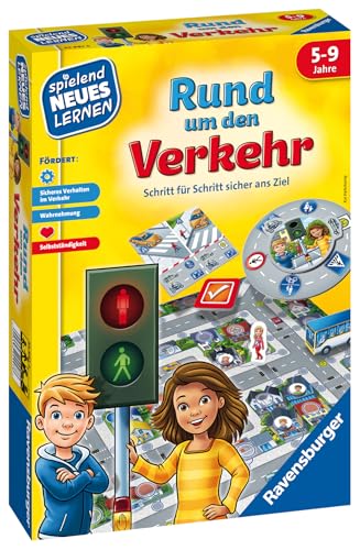 Ravensburger Lernspiel Rund um den Verkehr 24997, Kinderspiel, ab 5 Jahren, für 2-4 Spieler