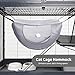 Adjustable Cat Cage Hammock Set of 2, Soft and Breathable Pet Bed, Grey and, Ideal for Cats, Kittens, Rabbits