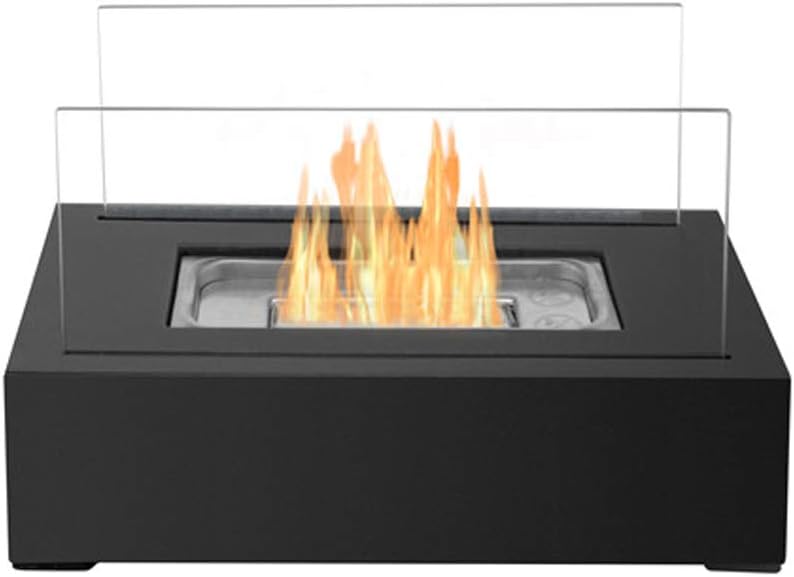 FIDOOVIVIA Tabletop Fireplace Bio Ethanol Table Top Fire Heaters with Fire Killer Portable Smokeless Clean Burning for Christmas Day