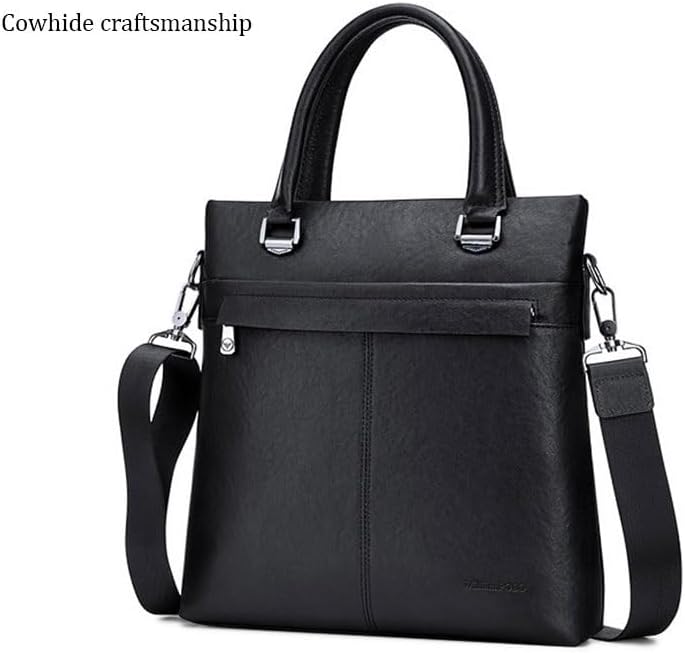 Briefcase Man Business Meeting Office Go To Work Leather Cattle Hand-held Document Bag