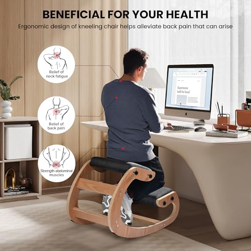 Image of Easyego Kneeling Chair Ergonomic Posture Chair - Black