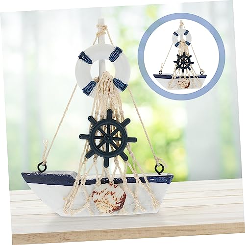 Garneck Mesa De Jantar Mediterrânea Decoração De Veleiro Modelo De Veleiro Ornamento De Veleiro Deco