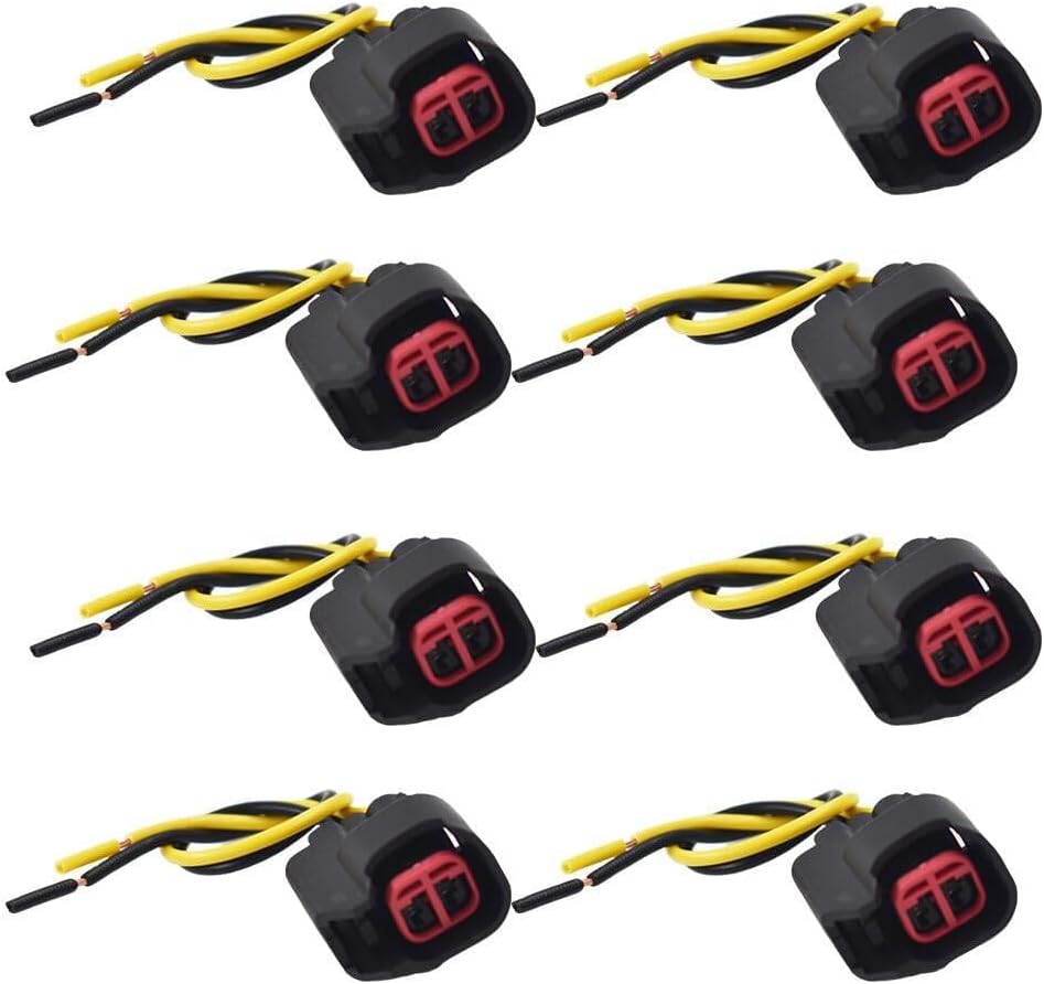 8Pc Fuel Injector Connector Pigtail Wire For 1999-2012 Dodfor GE Charfor GEr Ford Ranforger OEM for Genuine Replacement