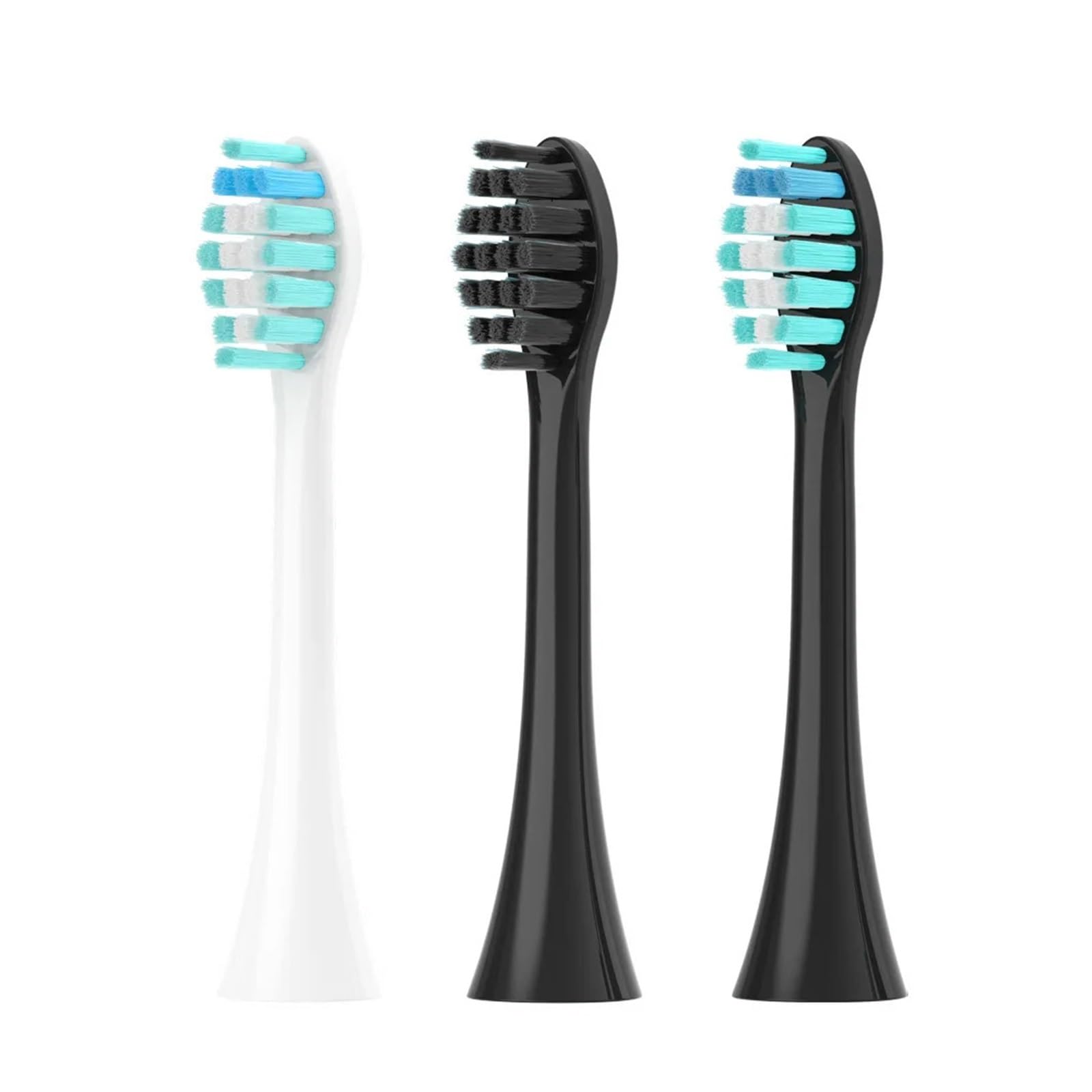 Ersatzbürstenköpfe, kompatibel mit Sonicool, 051B | Kunststoff Zahnbürstenköpfe für elektrische Zahnbürsten(16PCS BLACK)