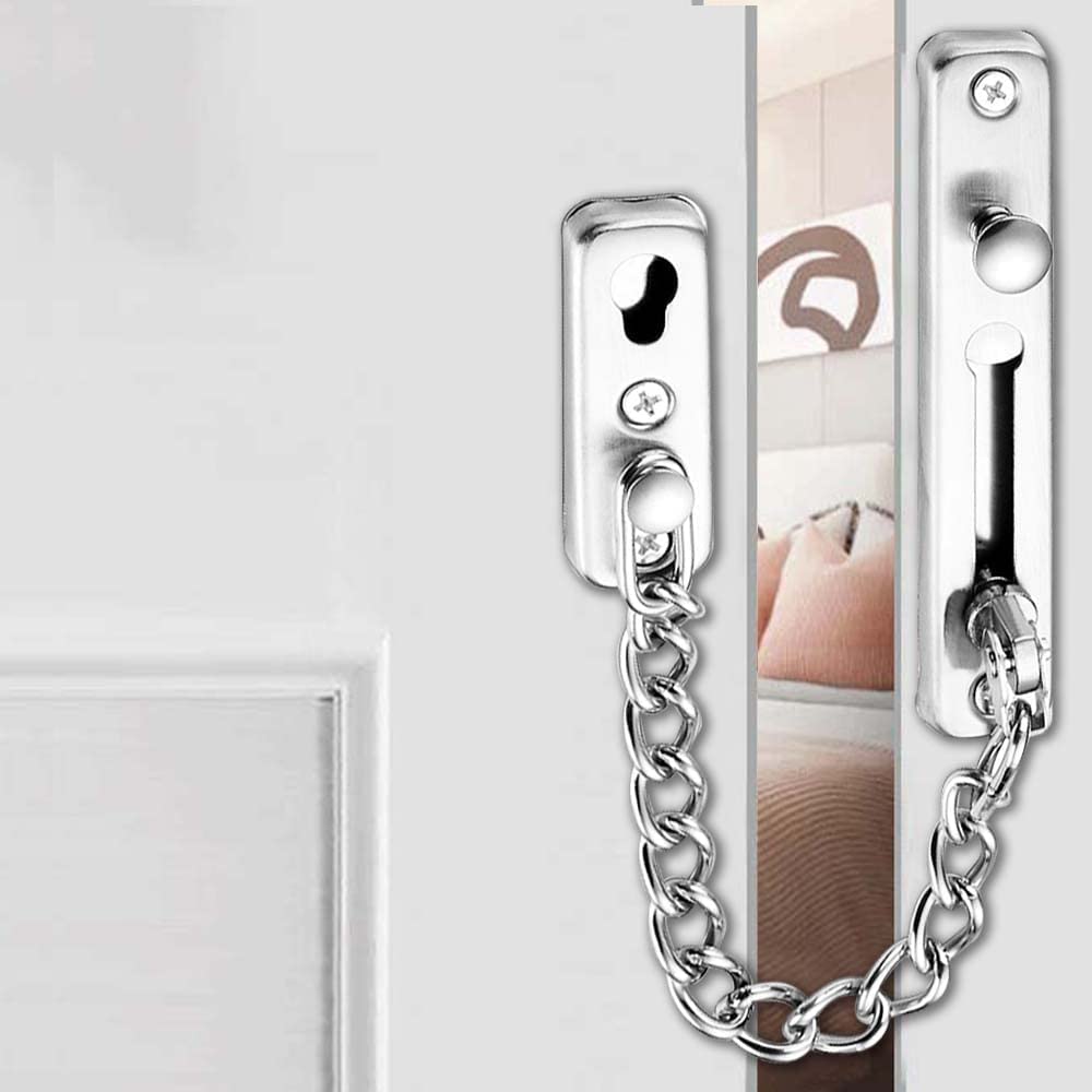 Blocco Catena Sicurezza Porte SYNYEY - Acciaio Inox 304, 2 Chiavi, 26 Cm, Argento - Foto 9