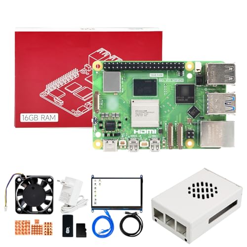 Raspberry Pi 5 16GB kit complet écran 7" pour éviter les plantages de mémoire en programmation ROS2