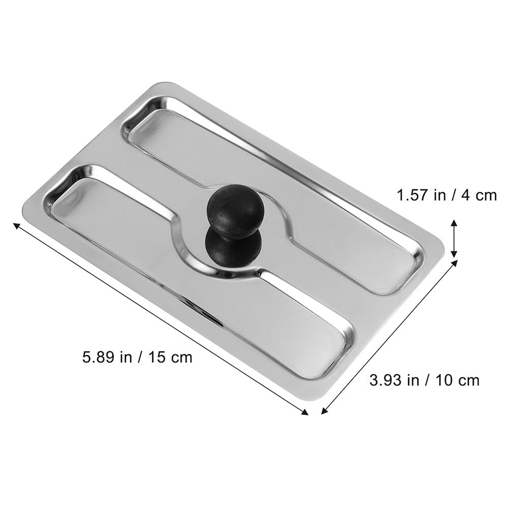 CALLARON 2pcs Stainless Steel Toaster Lid Slice Cover Upper Lid for Breakfast Maker Protective Kitchen Device Cover Easy Clean Design for Home Appliances