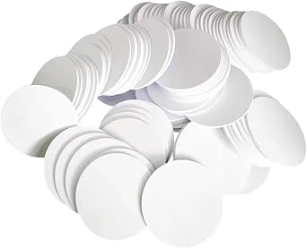 NFC Tag NTAG215 Coin Shape Card Round Diameter 1.0 inches 25 mm NFC Coins, 504 Bytes Amiibo Compatible, Shortcut App Compatible, Set of 100