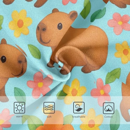 Joisal Animals Toddlers Underwear Floral 2t Cotton Panties for Girl Cute Cartoon Capybaras Blue Undies Kids Briefs3