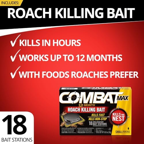 Combat Max 12 Month Roach Killing Bait, Small Roaches, Kill Nest, 18 Count - View 4