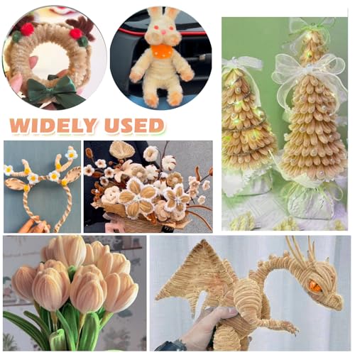 TOAOB 100pcs Fil Chenille Tiges de Fils Chenille Cure Pipes Cleaner Couleurs Assorties Cleaners Crafts Set 6mm x 300mm pour DIY Artisanat Décoration Fournitures Loisirs Creatifs - vue 6