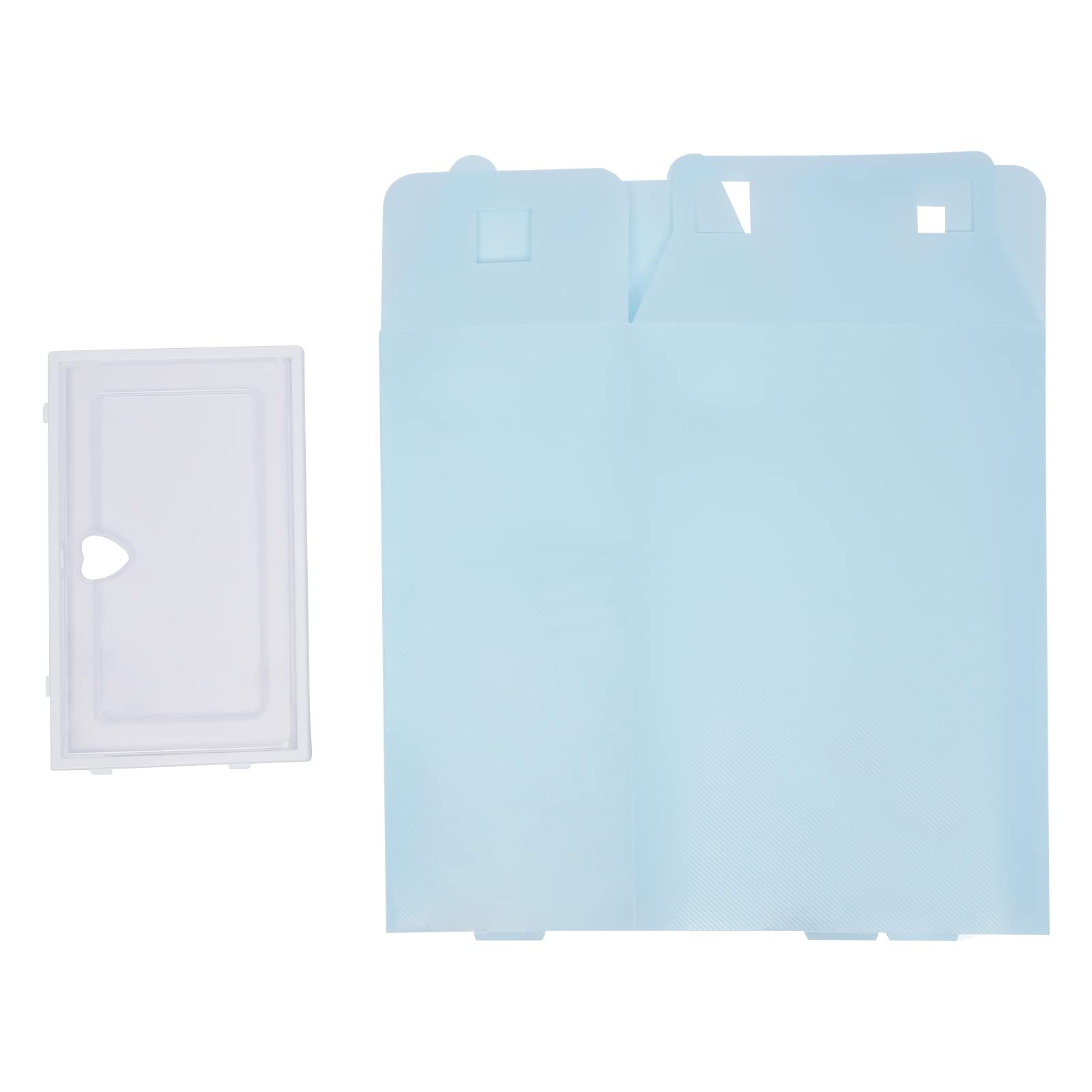 Set di 20 scatole per scarpe in plastica trasparente impilabile con coperchio flip top per scarpe fino alla taglia 52, in PP (blu)