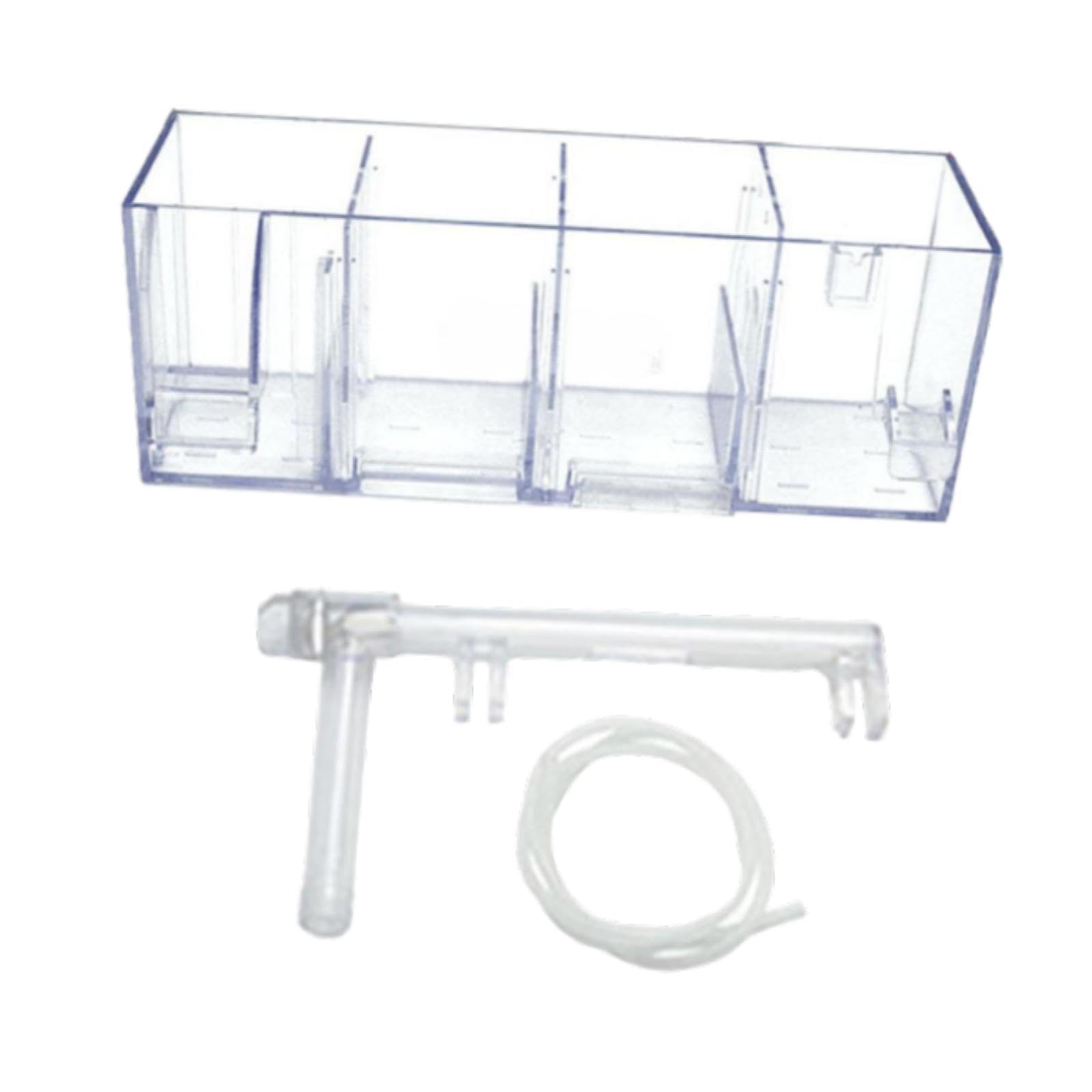 Scatola per Acquario, Accessori Robusti E Leggeri per Acquario, Facili da Installare, con di Filtraggio, per Acquari di Tartarughe, Scatola Singola con Tubo Flessibile