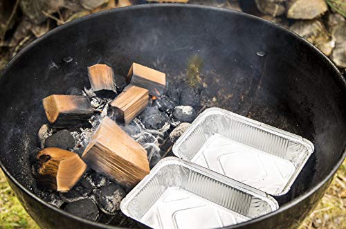 Axtschlag Räucherklötze Hickory, 1500 g XXL Packung sortenreine faustgroße Wood Chunks zum Smoken und Räuchern über längere Zeit, für alle Grills geeignet