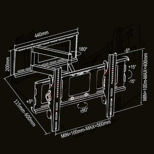 Support TV inclinement et pivotement avec fixation murale 32-60 - 2