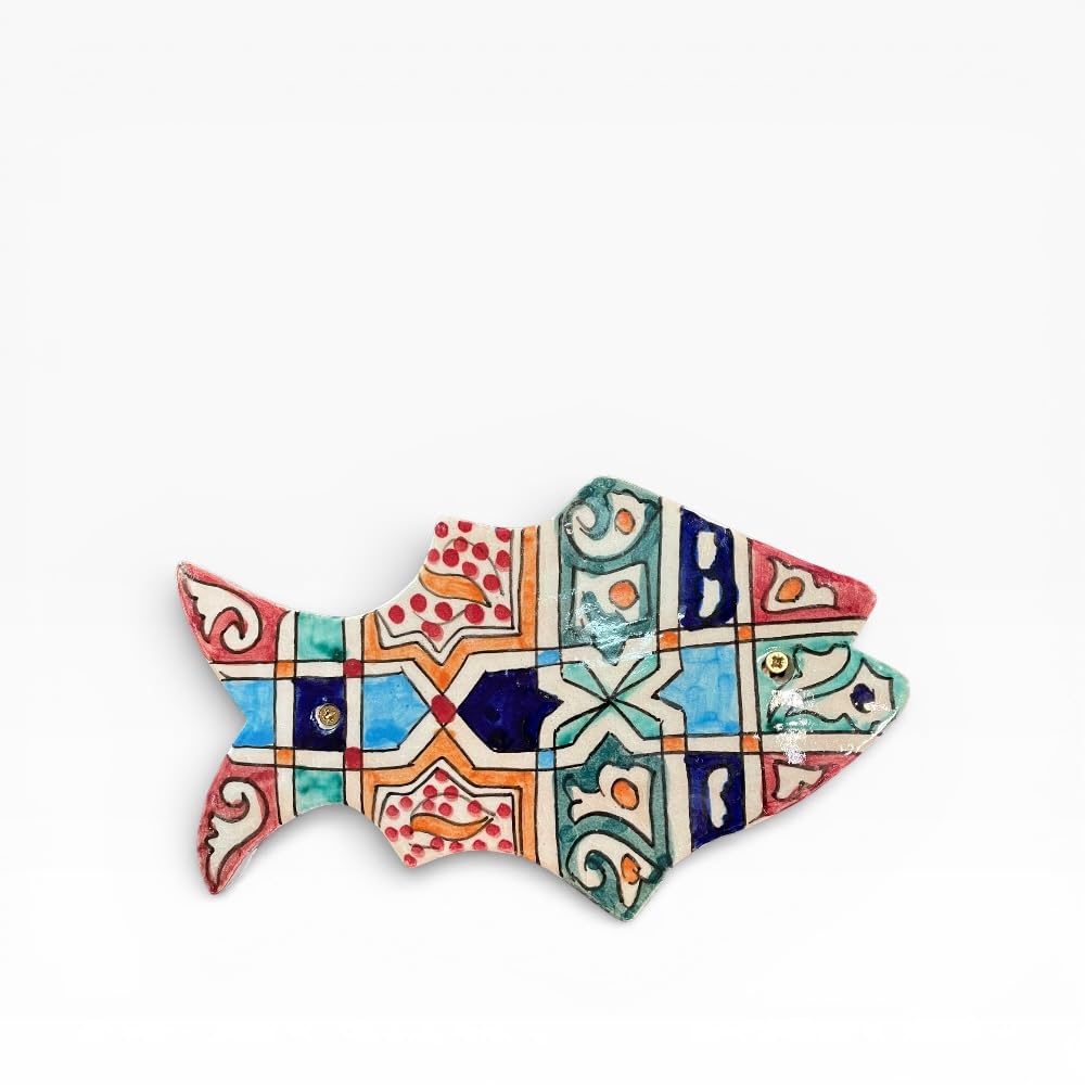 Carrelage Poisson céramique Fès : déco murale cuisine et salle de bain