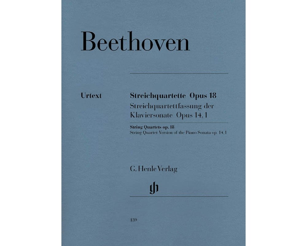 Quatuors à cordes Op 18 1-6 et quatuor à cordes Version de la Sonate pour piano Op 14 1 (édition multilingue)