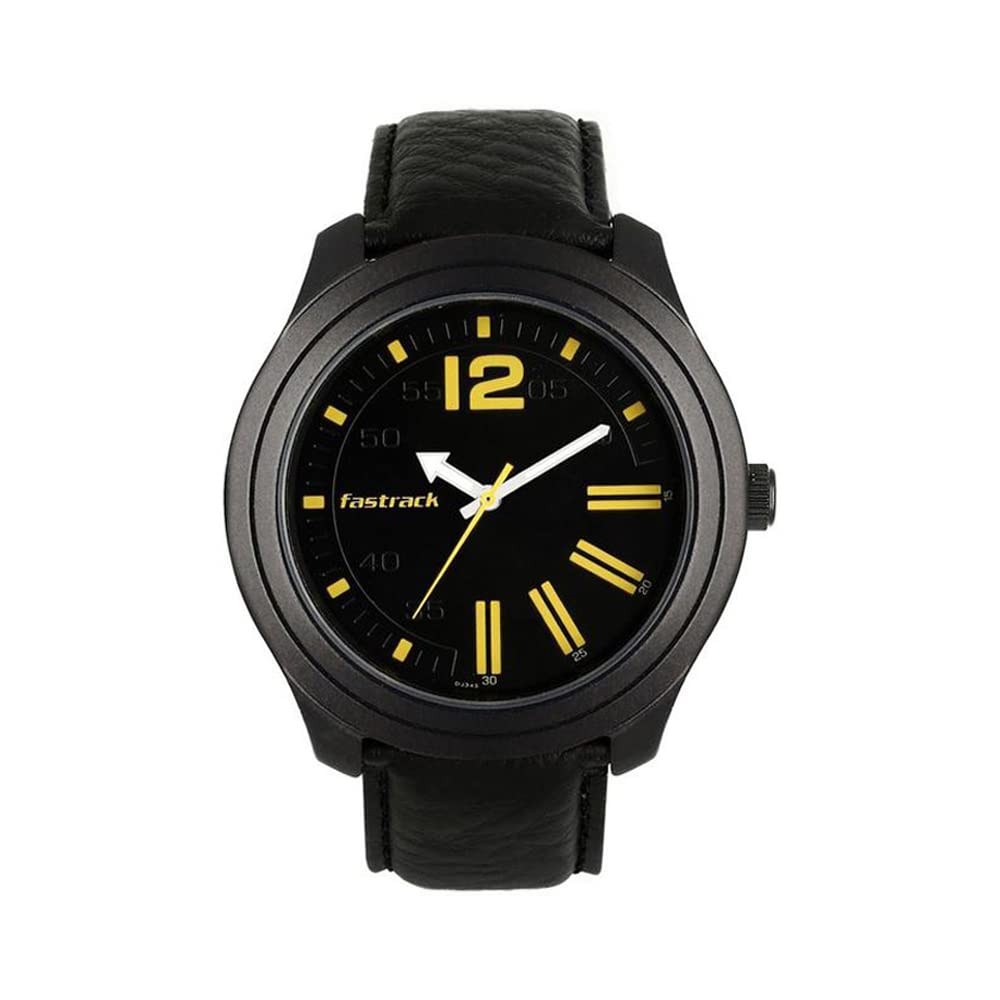 Fastrack Men Leather Road Trip Analog Black Dial Watch-Nn3198Al01/Np3198Al01, Band Color-Black (B07LC4NQHR) Amazon Price History, Amazon Price Tracker