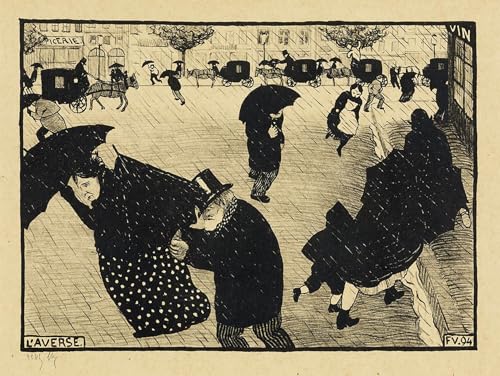 Pintura sobre lienzo de Vallotton Parigi intensa un regalo clásico original de 60x90cm