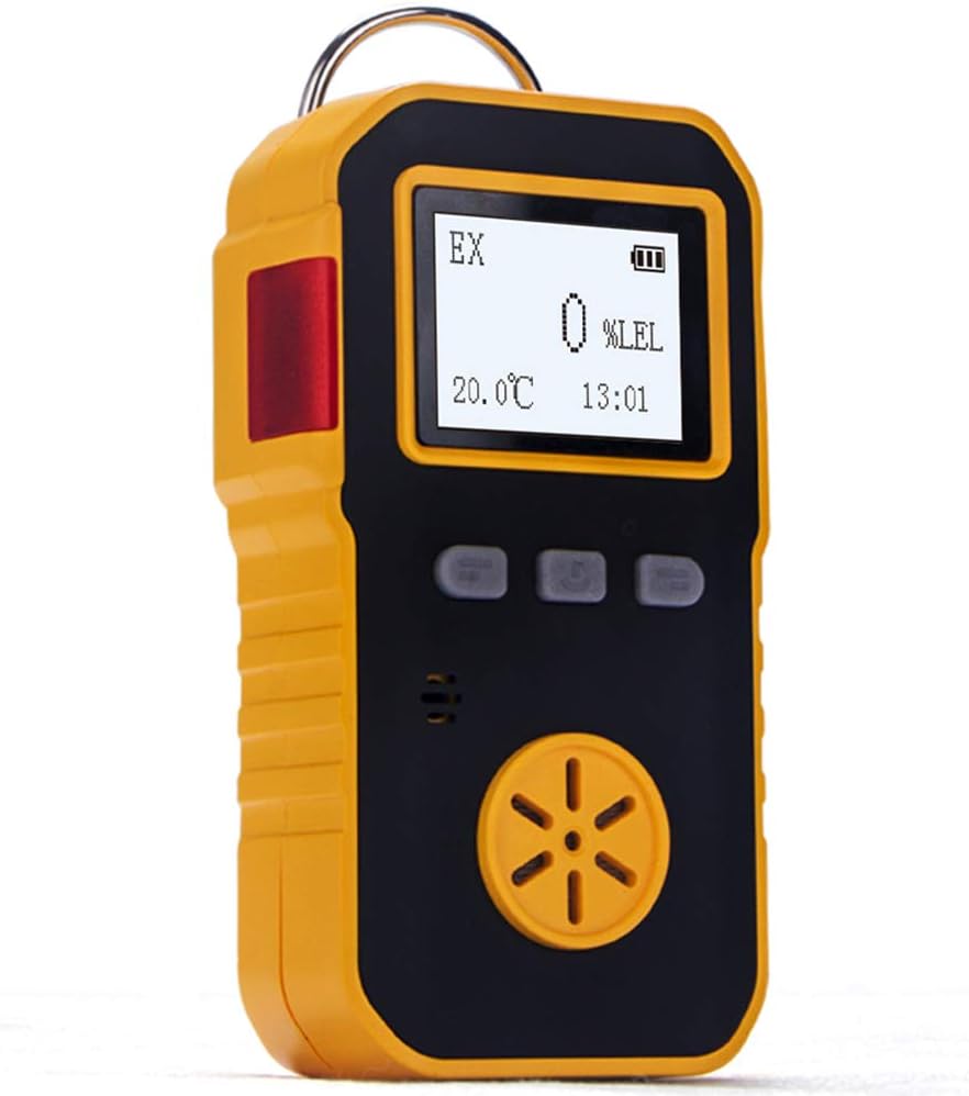 BOSEAN Gas Leak Alarm, EX Detector, High Precision, 0-100% LEL, Digital Display, For City Gas, For LP Gas, CH4/C3H8/C2H6, Mute Button, Gas Alarm, Flammable Gas Leak, Methane, Propane Gas, Natural Gas