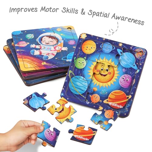 Image of FIRSTCRY INTELLISKILLS Premium Jigsaw Puzzle for Kids |36 Pcs Puzzle Set | Fun Learning &Educational Toy for Enhancing Concentration | 3+ Years |Best Birthday Gift |BIS Certified (Space)