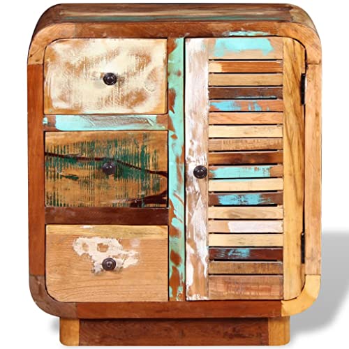 Puraday Sideboard Buffet Cabinet 23.6"X11.8"X27.6" Solid Reclaimed Wood Coffee Bar Cabinet Cabinet With Storage Console Cabinet Mid Century Modern Dresser Kitchen Multicolour #TOP5