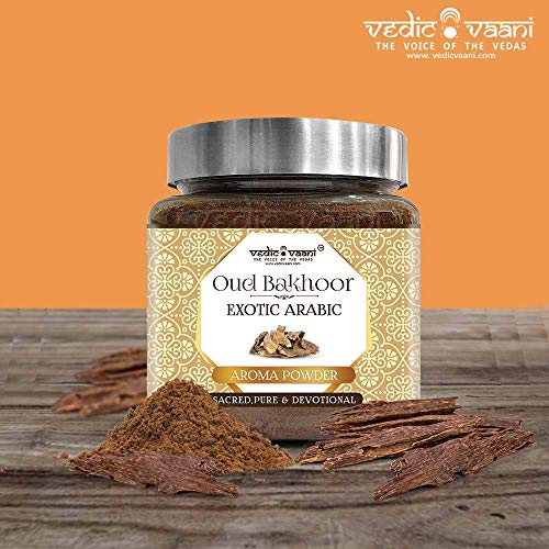 Vedic Vaani Oud Bakhoor Exotic Arabic Fragrance Of Pure Perfumes Aroma Herbal Powder & Ruh-Al-Oudh Agarbatti Incense Stick For Home & Office, Meditation & Pooja, Religious Ceremonies #TOP3