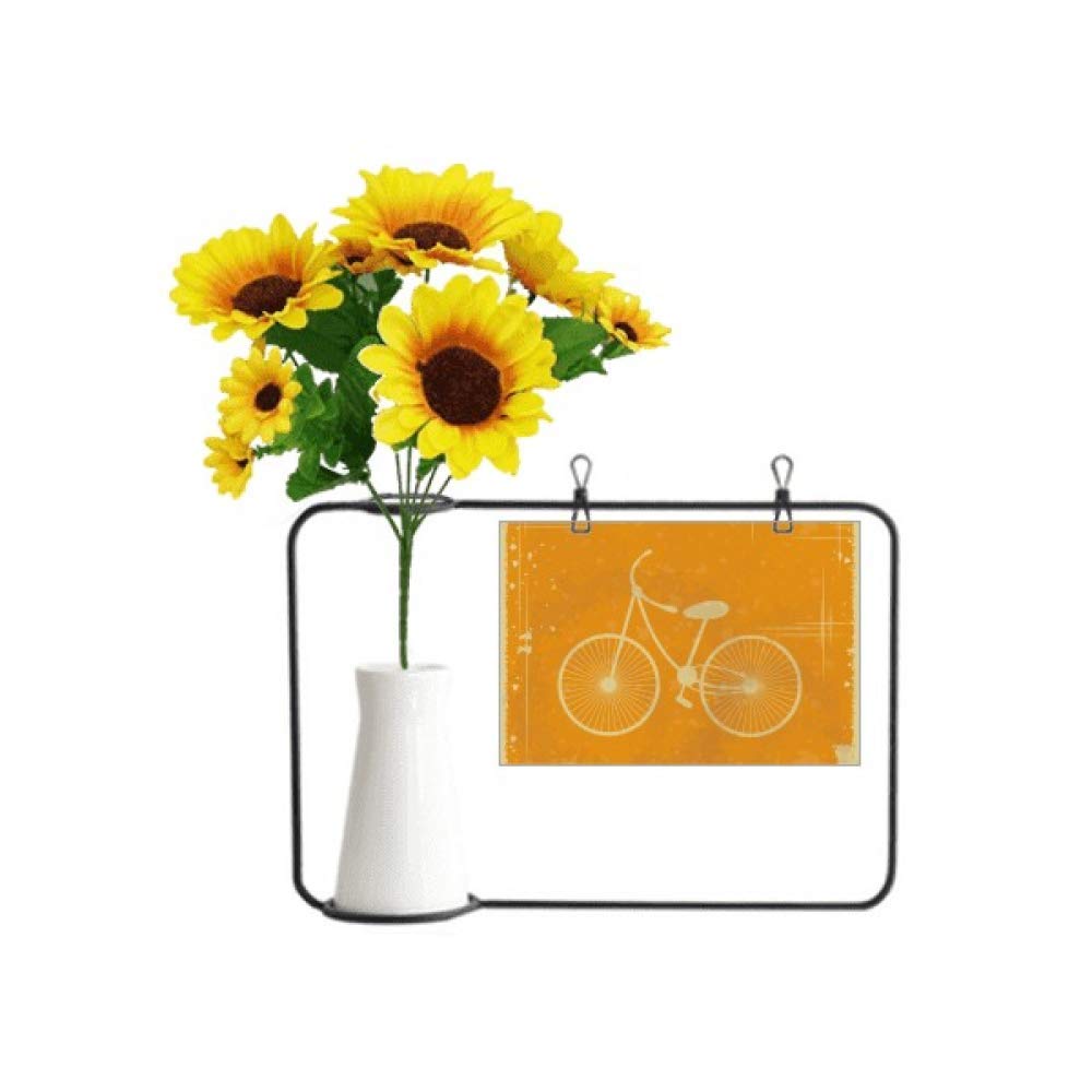 Carte tournesol artificiel et vélo jaune pour embellir votre décoration intérieure