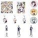 Saicowordist Fruits Basket - Cadeau pour les fans d'anime, comprend 50 autocollants, 3 porte-clés, 3 pins, 3 figurines debout en acrylique, 1 poster