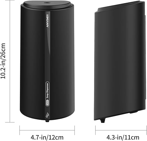 Miniatura 8 de Dispensador de jabón líquido automático comercial de 29fl.oz28.7 fl oz Montado en la pared Modelo de gran capacidad 1209 Negro