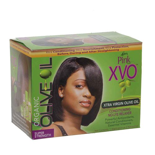 Pink XVO Xtra Virgin Olive Oil Conditioning No Lye Relaxer 1 Application Regular
