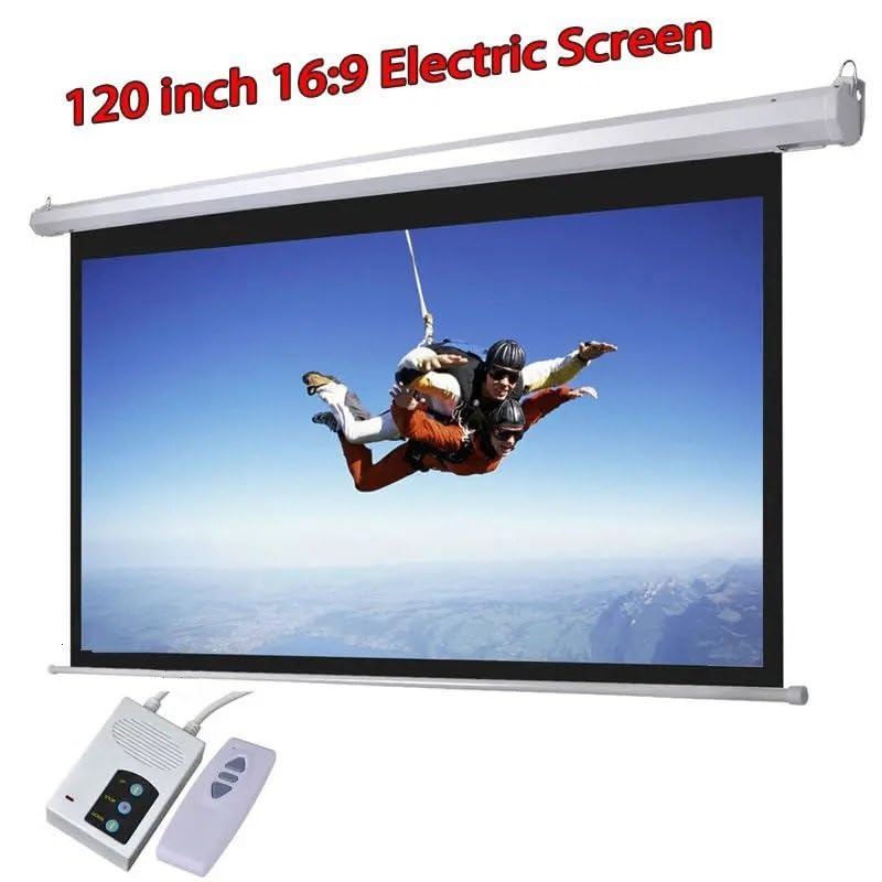 Pantalla de proyección eléctrica 120 pulgadas 16:9 HD miniatura 2