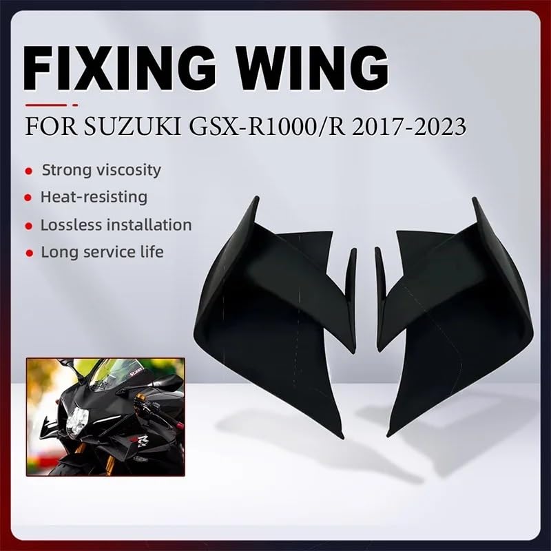 Kit de carénage d'ailes aérodynamiques Suzuki GSXR1000R finition ABS