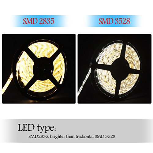 Auralum 5 Metri SMD 2835 IP65 Bianco Caldo Strisce...