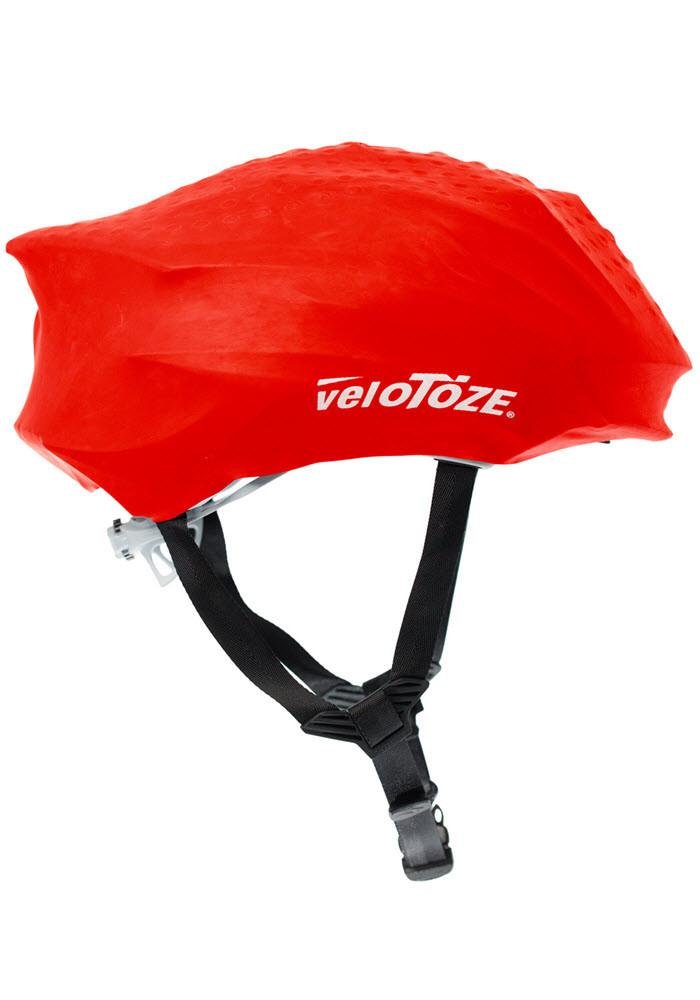 veloToze Cycling Helmet Cover, fits Most Bike Helmets - Keeps Wind, rain and Sun Away from Head; Bright Colors for Visibility