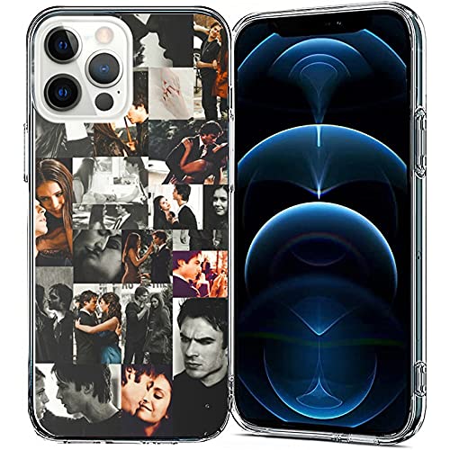 Classical The Vampire Damon Ian Elena Nina Design Phone Case Compatible With Iphone 14 Pro Max Diaries Salvatore Somerhalder Gilbert Dobrev Print Pure Clear Tpu Soft Case Cover #TOP1