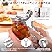 2 PCS Mason Jar Opener, Multi-Functional Stainless Steel Lid Remover Without Lid Dents or Damage, Canning Jar Opener Tool for Mason Jars, Bottles & Cans, Ergonomic Design for Easy Use by All Ages