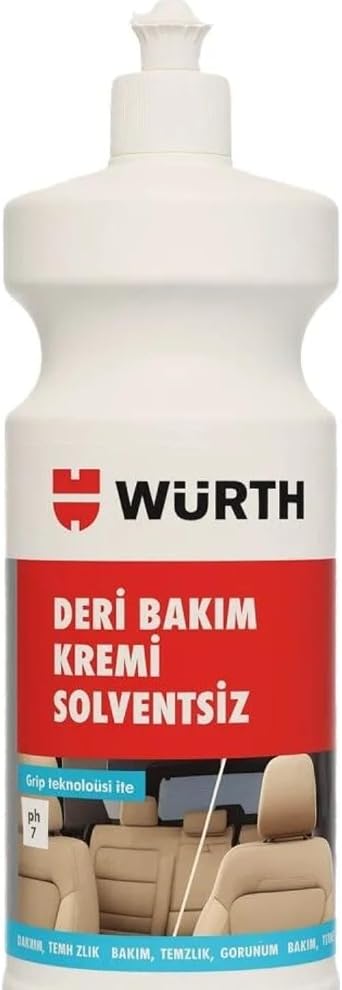 Würth Leather Care Cream, Solvent-Free, Flu Technology, pH 7, For Car Seats