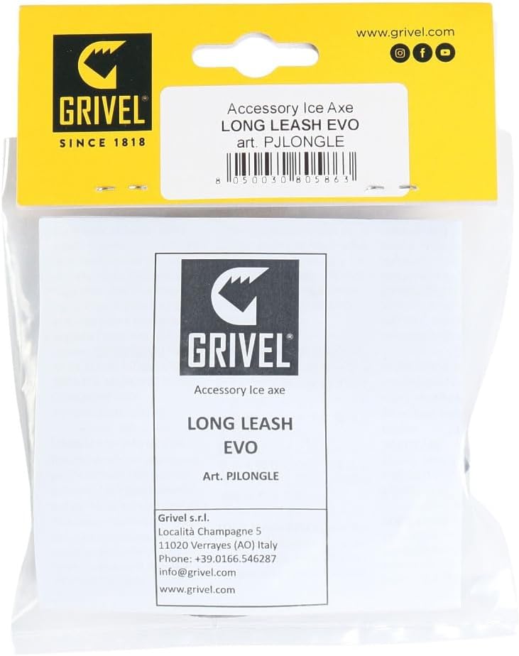 Grivel Long Leash EVO retail packaging with manufacturer details