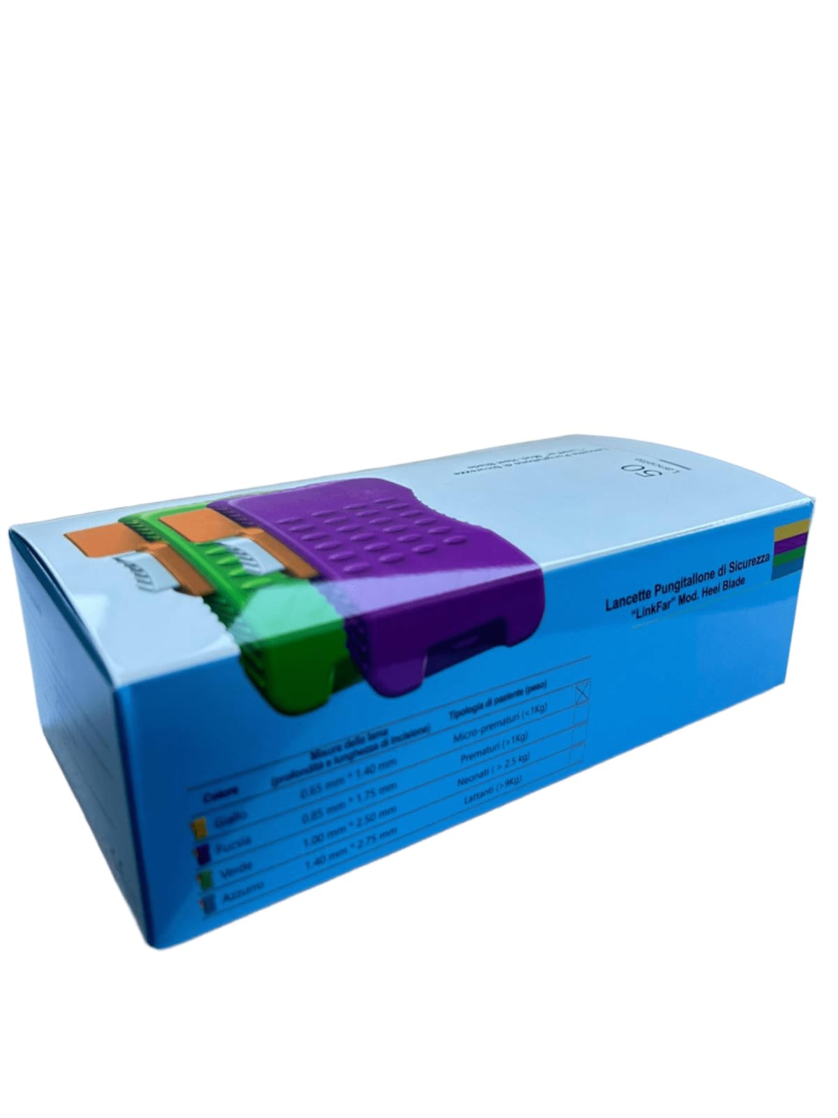 LinkFar Lancette Pungitallone Heel Blade per Micro-Prematuri, 50 Pezzi