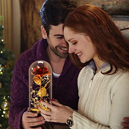 Valentines Day Gifts, Beauty and The Beast Rose, Gifts for her, Lasts Forever in Glass Dome, Unique Gifts for Women, Wedding,Valentine's Day, Anniversary and Birthday