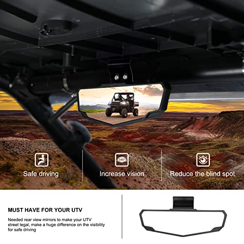 KIWI MASTER Rear View Center & Side Mirrors for 2016-2025 Can-Am Defender Accessories Adjustable Folding Rear View Racing Mirror 715002459 - Thumbnail 6