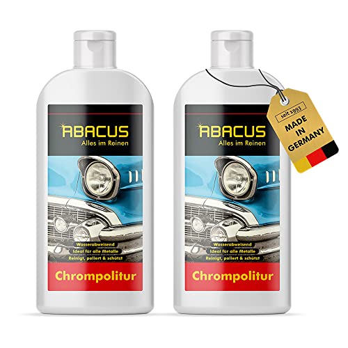 ABACUS® Chrompolitur 2x 250 ml (7725.2) - Alupolitur Aluminiumpolitur Ceranfeldpolitur Metallpolitur Autopolitur Cera Care