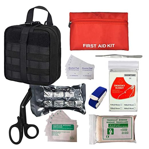 GRULLIN Bolsa de botiquín de primeros auxilios, Tactical MOLLE Medical IFAK Rip-Away EMT Pouch Emergency Survival Bolsa pequeña para el hogar, coche, caza, lugar de trabajo, camping, viajes