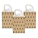 Fun Christmas Tree Kraft Gift Bags- 12 Pack - 9 Inch Medium