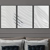 3 Piece Framed Canvas Wall Art Abstract Cool Line Canvas Prints Home Artwork Decoration for Living Room,Bedroom - 16